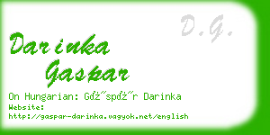 darinka gaspar business card